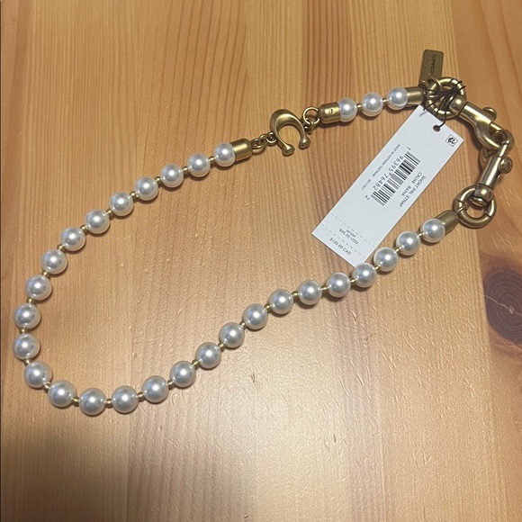 Coach Gold and White Pearl Bag Strap SHIPS TODAY - Picture 3 of 3